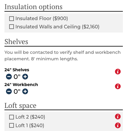 Interior design options for custom shed designs